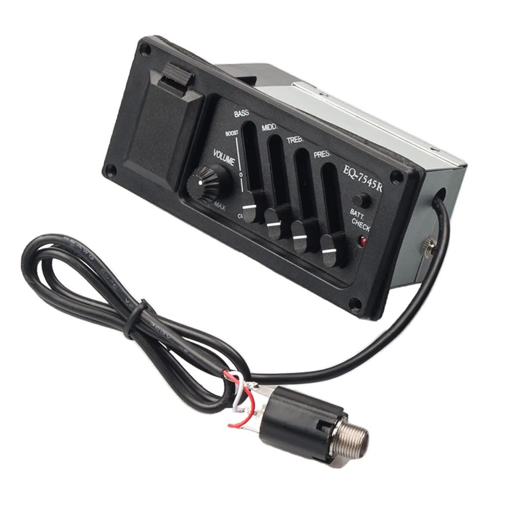 Q 7545R 4 полосный эквалайзер пьезо пикап для акустической гитары DIY запчасти|Детали