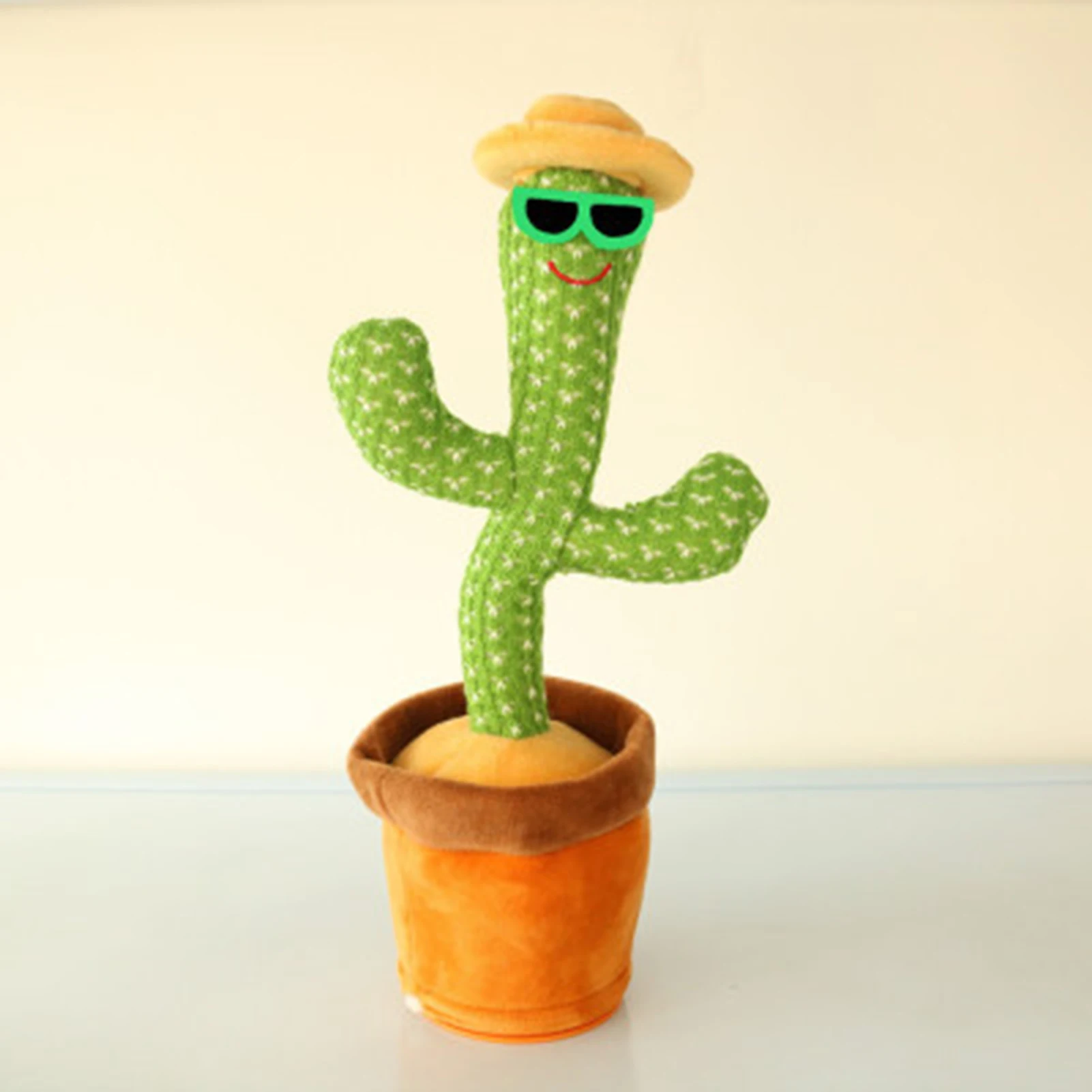 

Newly Dancing Cactus Toy with Smiling Face & Light 120 Songs Prank Singing Plush 28cm Wiggling Ornament Gift for Kids CLA88