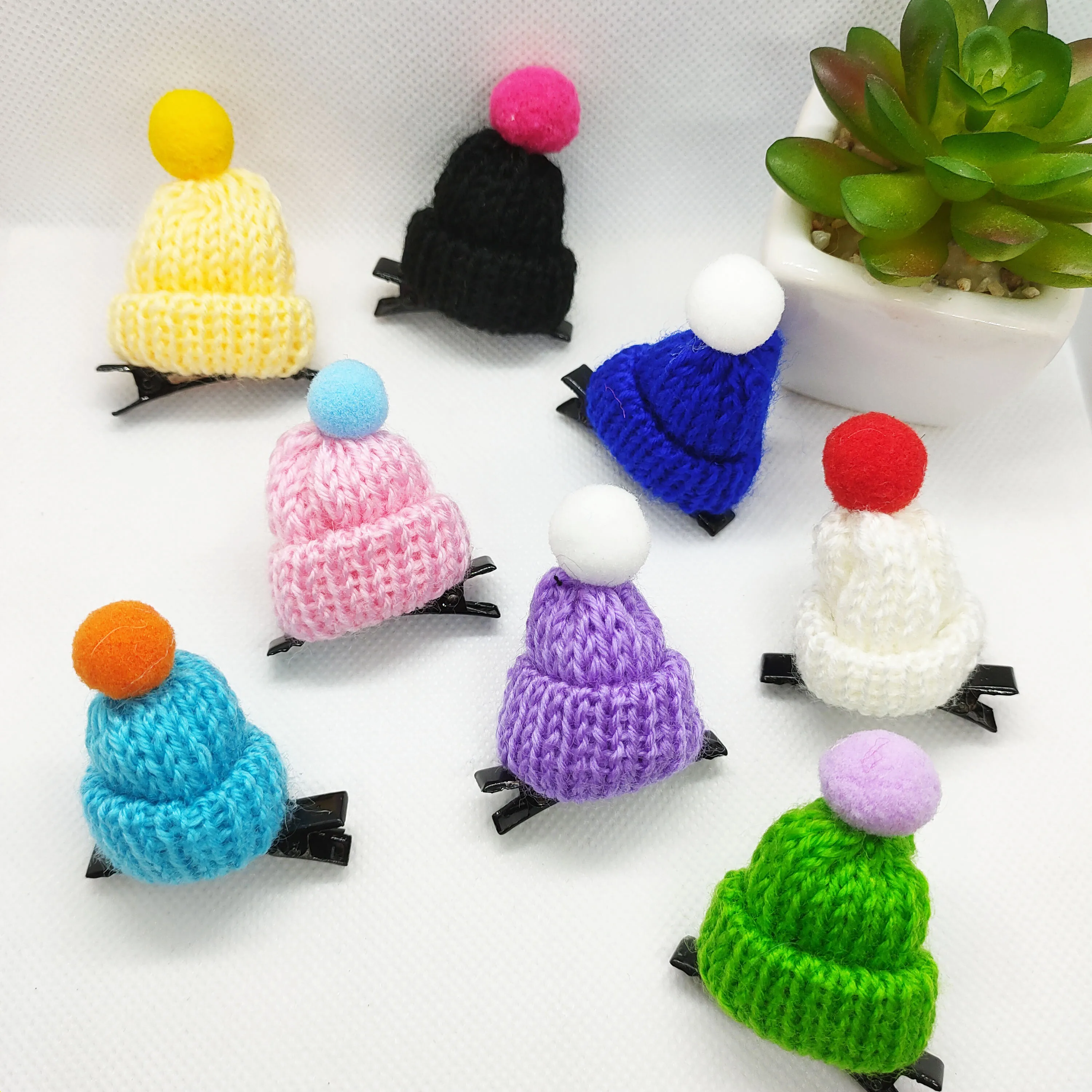 

Handmade pet hairpin Simulation hair ball hat ornament cute dog headdress puppy hair accessories