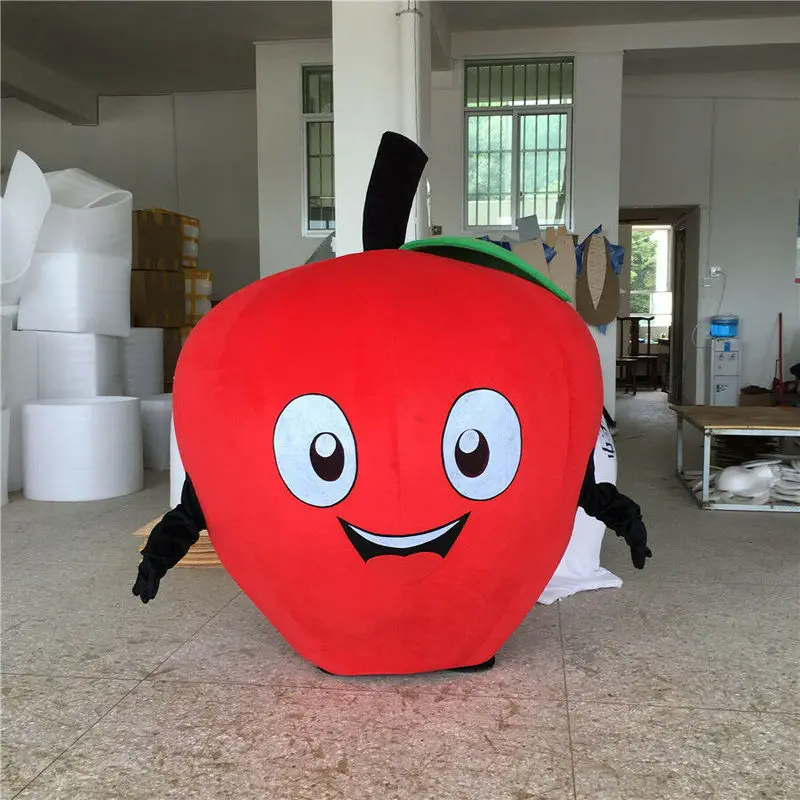Advertising Fruit Shop Red Apple Mascot Costume APPLE Cosplay Cartoon Fancy Dress Cute Outfits Carnival Halloween Xmas Easter |