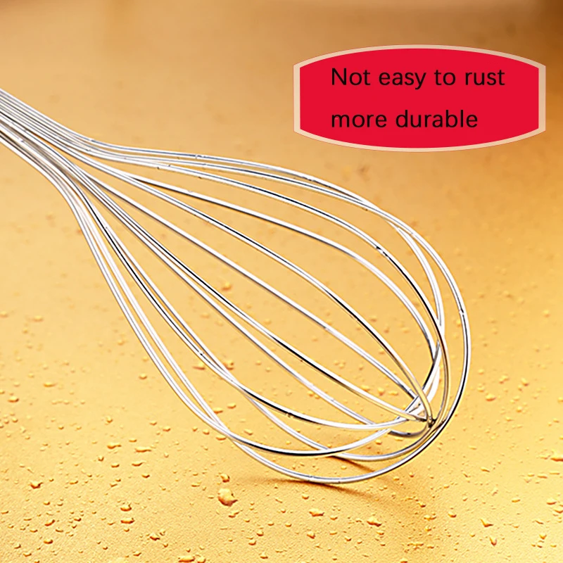 

Non-magnetic Stainless Steel Balloon Wire Whisk Manual Egg Beater Mixer Kitchen Baking Utensil Milk Cream Butter Whisk Mixer