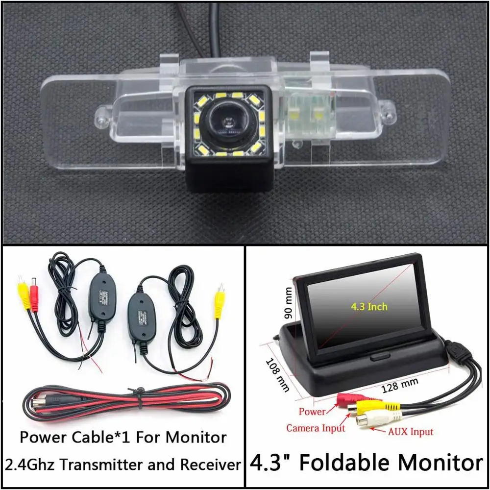 C Wireless 4.3inch F 12 Светодиодный свет обратный вид сзади Камера для Subaru Legacy 2000 2001 2002 2003 2004 2005 2006 2007 2008 2009 2010 2011 2012 - Название цвета: C Wireless 4.3inch F