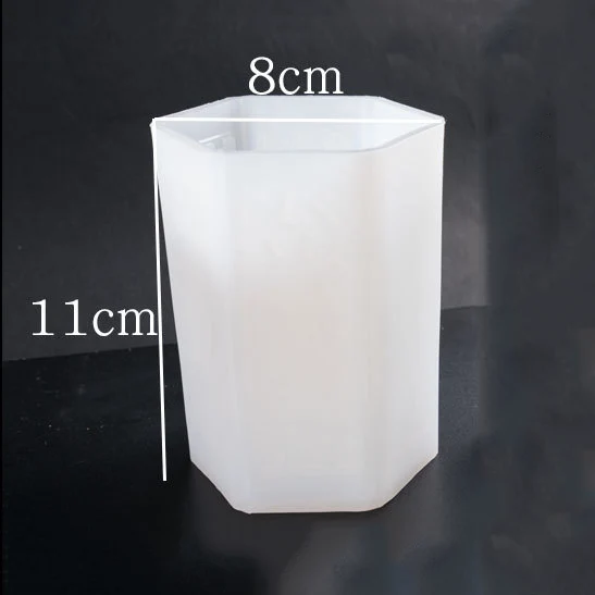 Pen Holder Plaster Molds Hexagon Concrete Silicone Mold Cement Clay Mould Container Vase | Дом и сад