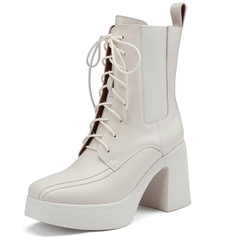 

Женские ботильоны 2021, женские ботинки на высоком каблуке, Короткие Модные Ботинки на каблуке Frenulu, осенние черные ботинки с круглым носком и ...