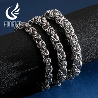 fongten wholesale stainless steel chain bracelet men irregular cool armband bracelets male jewelry