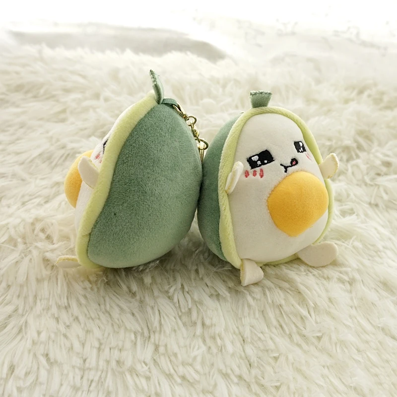Новый 10 см Забавный авокадо плюшевый брелок креативный мультфильм мобильный