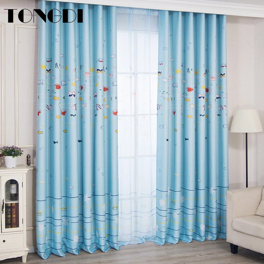 Плотные Занавески TONGDI с принтом для детей высококачественные украшения дома