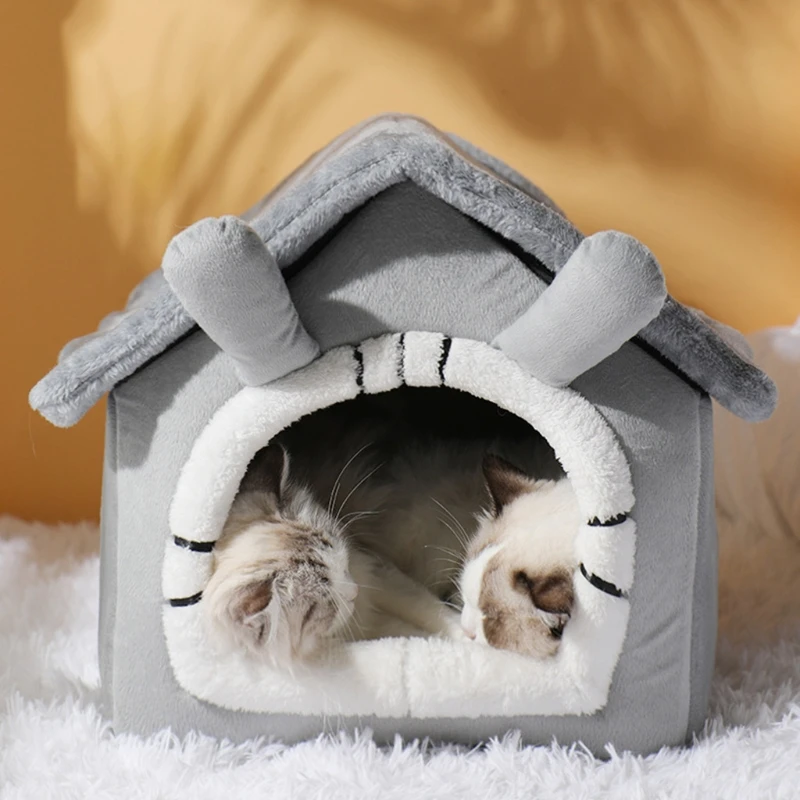 

Dog House Cozy Pet Bed Winter Warm Cave Nest Sleeping Bed for cats and Dogs