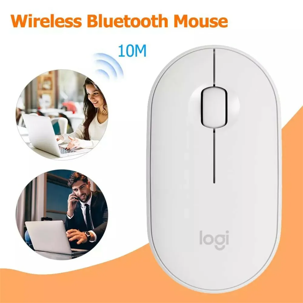 Беспроводная Bluetooth-мышь для Logitech M350 Pebbe ультратонкая маленькая Бесшумная офисная