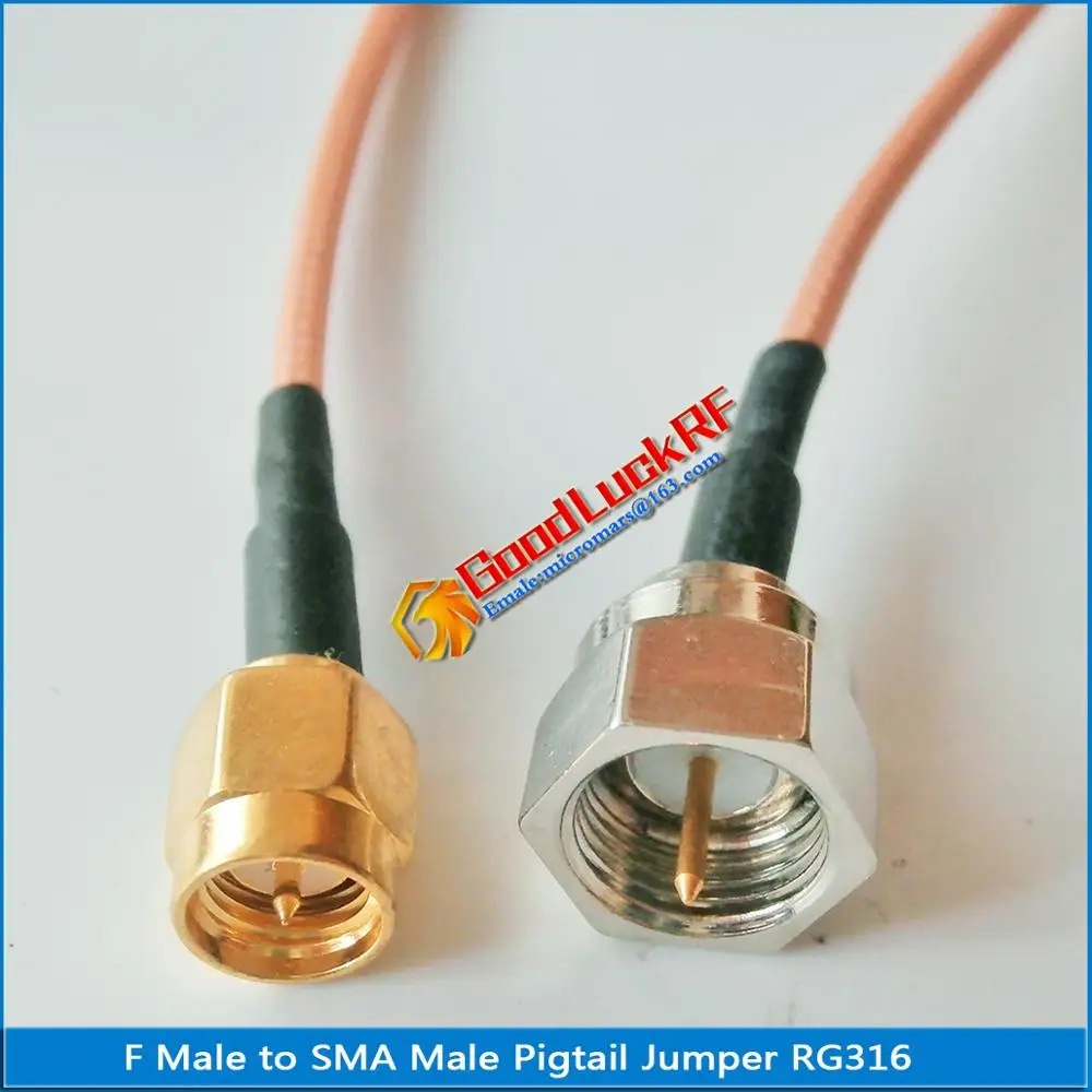 1 шт. ТВ F штекер-штекер SMA RF разъем RG316 отрезок Перемычка удлинитель кабеля низкие