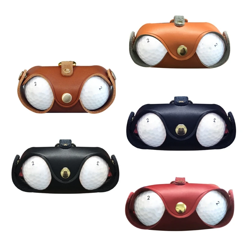 

Mini PU Leather Golf Ball Bag Tees Holder Golf Waist Pouch Golf Storage Bag Container Portable Sports Golf Ball Case