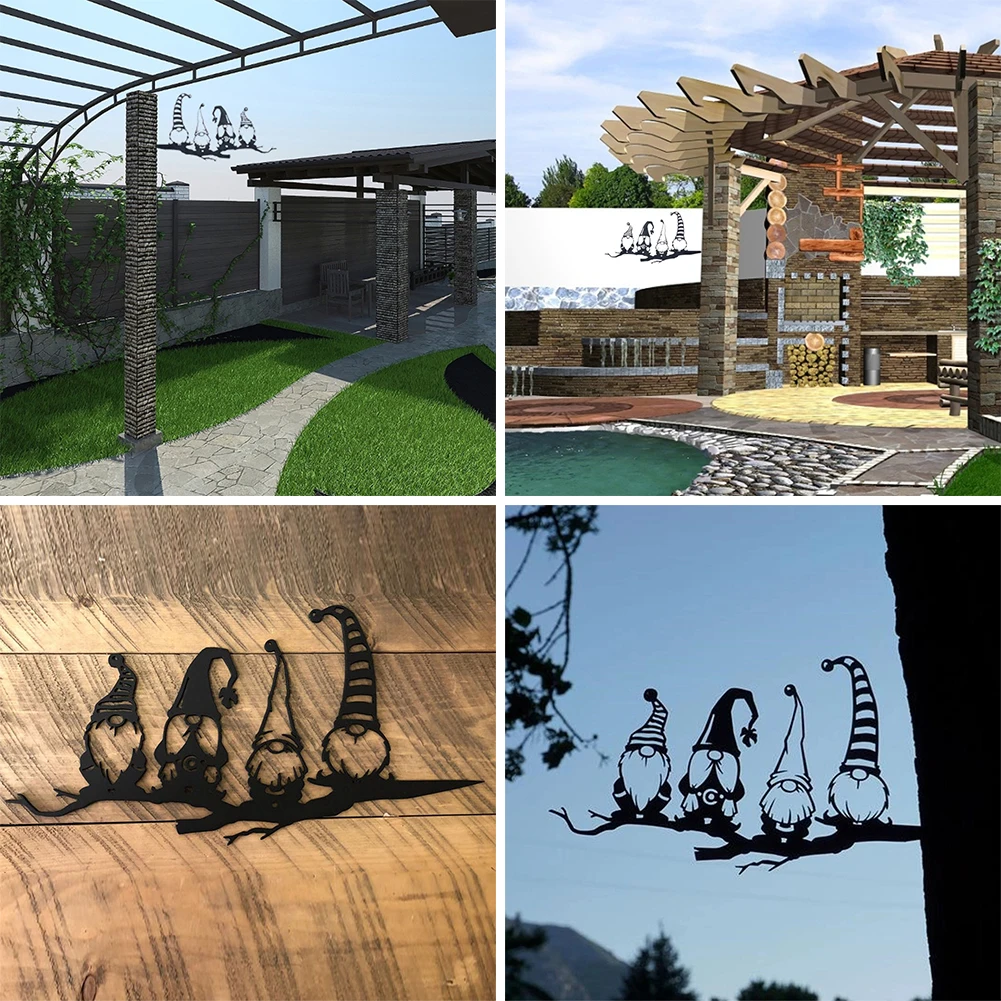 

Ground Insert Garden Art Iron Decor Rust-free Metal Bird Stake Backyard Branch Yard Animal Easter Statue Courtyard Decoration