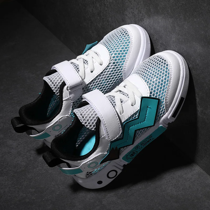 

Summer Child Shoes 2021 New Fashion Girls Flat Matching Shoes Boys Mesh Breathable School Sneakers for Children Casual Trainers