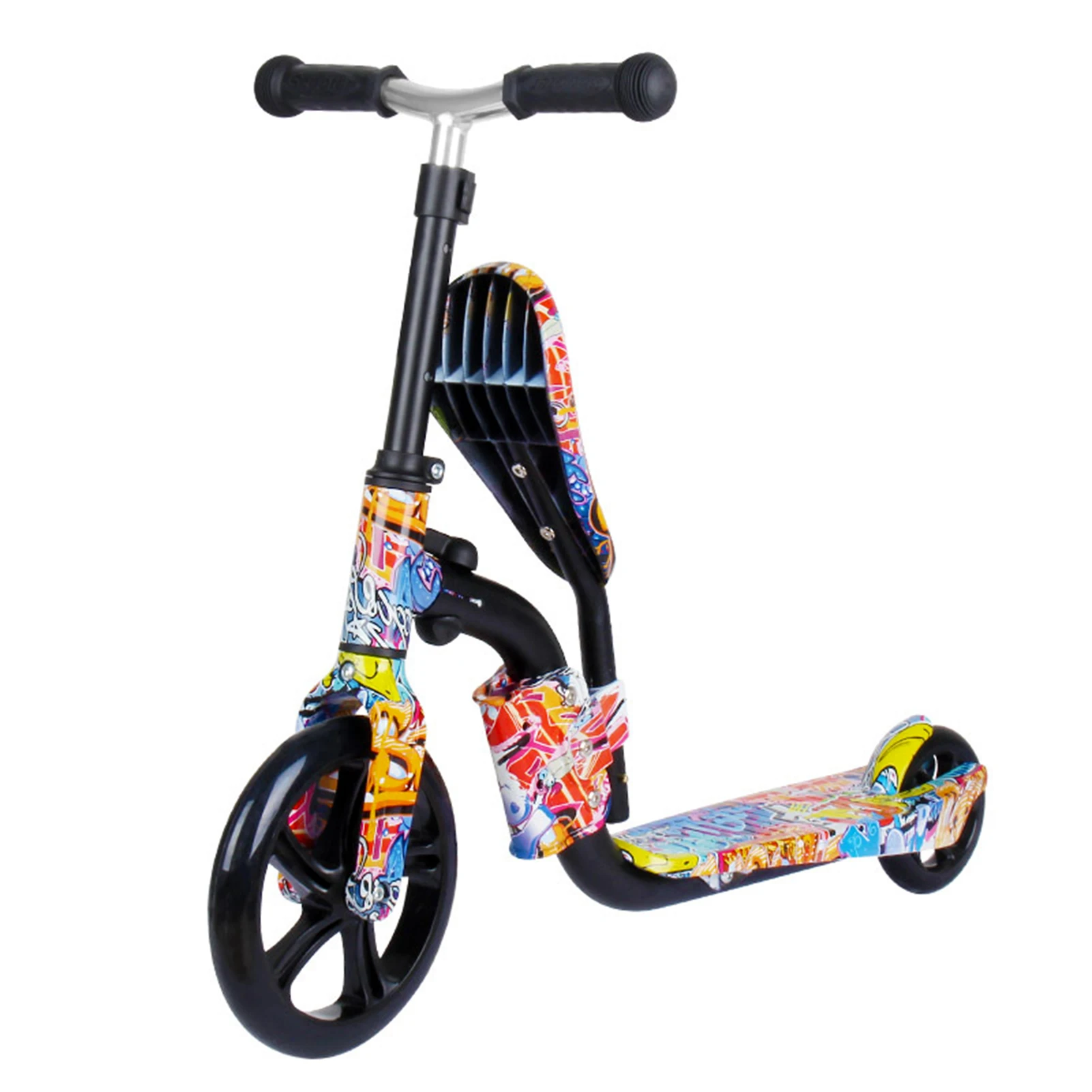 

2 в 1 скутер и Балансирующий велосипед для детей большие колеса скутера складной самокат для малышей От 3 до 12 лет с регулируемой высотой