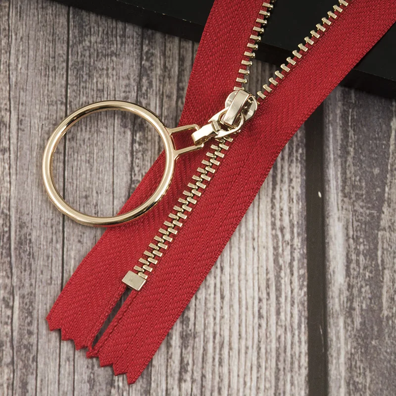redgold 2шт Meetee Авто замок 3# Металлические молнии 20 см закрытые молнии для шитье сумок юбка DIY аксессуары для одежды ZA152 - Цвет: redgold