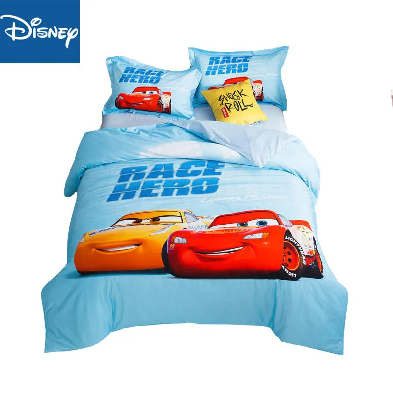 Комплект постельного белья Lightning McQueen с машинками комплект 3d пододеяльник