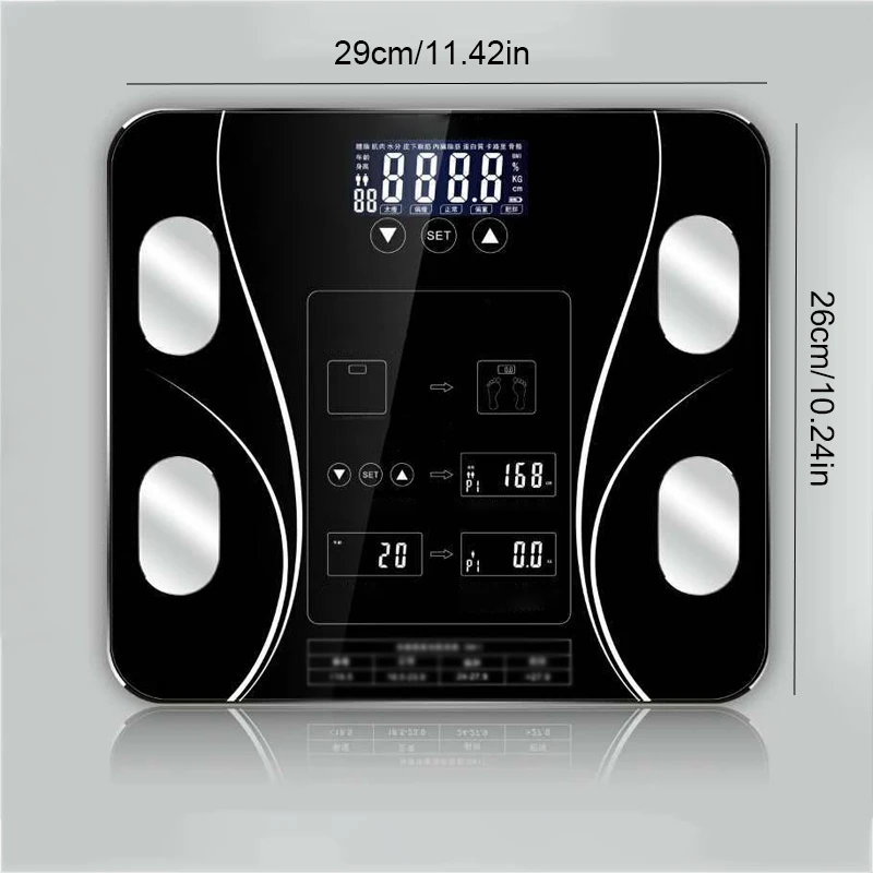 

Bathroom Body Weight Scale BMI Scale Balance Household LED Digital Weighing Scale Smart Electronic Scale Bath Scales