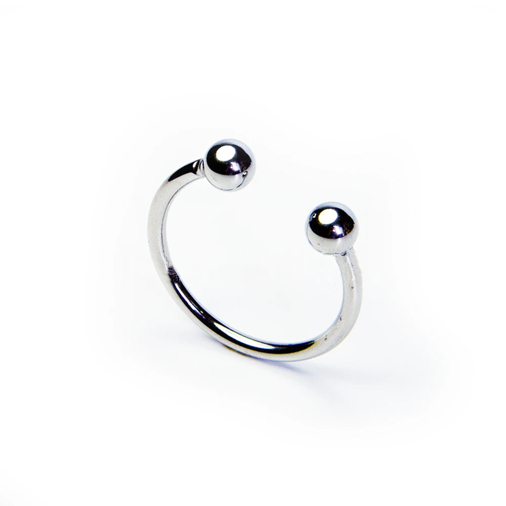 Двойные бусины из нержавеющей стали семенное кольцо для мужчин не повреждает