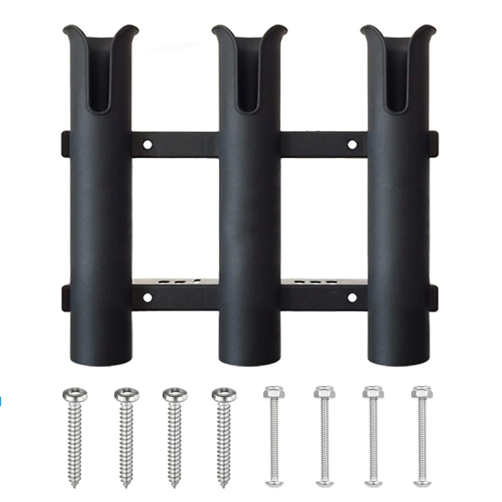 

3 Tubes Link Plastic Fishing Rod Racks Holder Socket for Boat Marine Fishing Box Kayak Boat Yacht