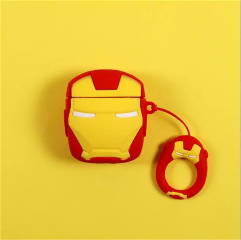 Мультяшный милый чехол для наушников Superheros с Bluetooth, защитный чехол, аксессуары для Airpods, чехол s, зарядная коробка с крючками