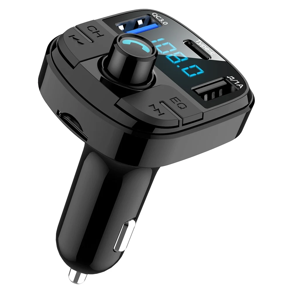

Universal Bluetooth 5.0 MP3 Type C Fast Charging QC3.0 Car Charger Adapter for Phone Car Accessories Interior