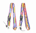 Брелок для ключей, телефонов, с радужным принтом, универсальный