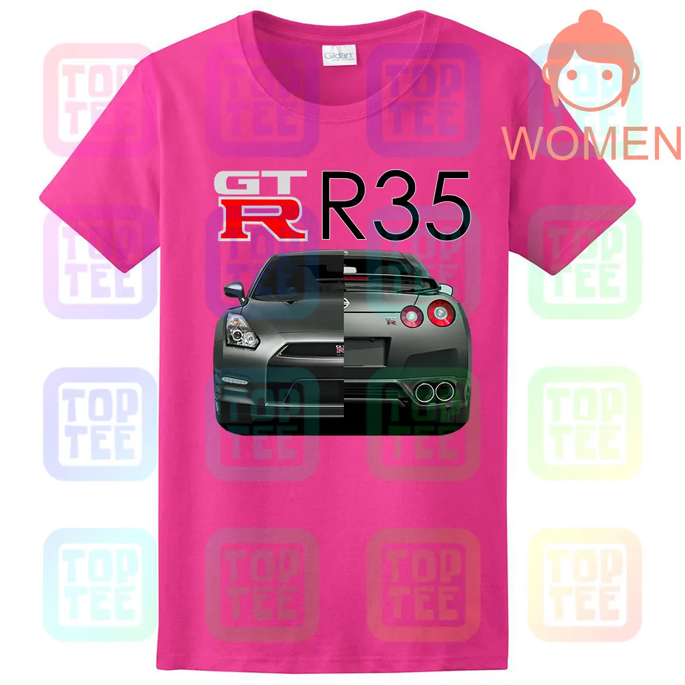 Women Rose NISSAN GTR Skyline R35 R32 R33 R34 двигатель Замена значок турбо футболка - Цвет: Women Rose