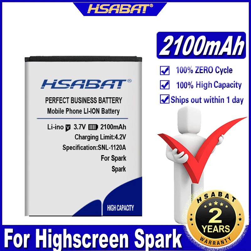 HSABAT 2100mAh аккумулятор для Highscreen Spark батареи Бесплатная доставка в номер
