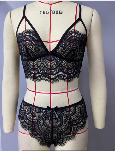 

Floral Lace Women Underwear Female Intimate Sexy Lingerie V-Neck Transparent Bra Set Fashion Sexy Costumes Hot Erotic Lingerie