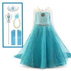 Летние футболки для девочек с Платья Эльзы одежды; Детский костюм принцессы Анны из мультфильма Холодное сердце платье Снежная королева Vestido Детские костюмы; Одежда для маленьких девочек на день рождения вечерние Sukienki