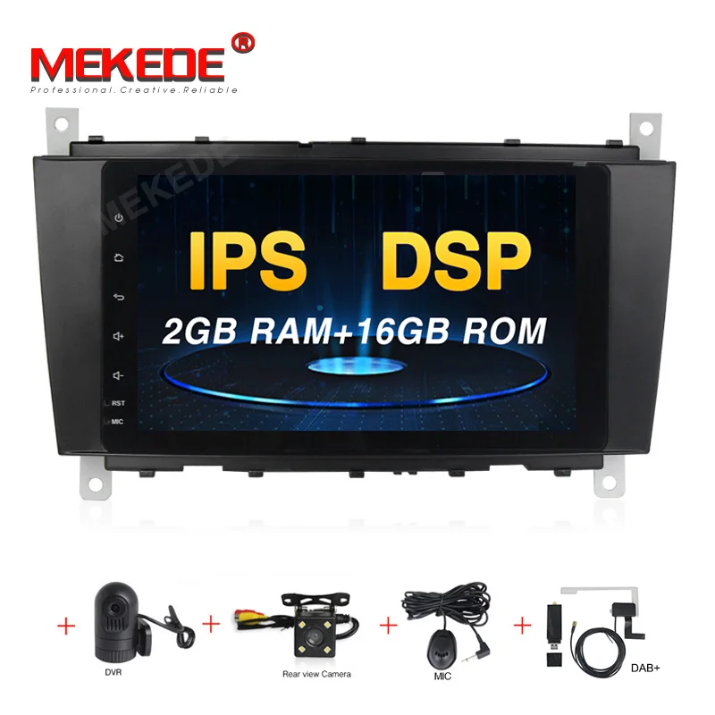 16G CAMERA DVR DAB PX5 Android 9,0 автомобильный DVD для Mercedes/Benz C Class W203 2004-2007 c200 C230 C240 C320 C350 CLK W209 Восьмиядерный 4G ram 32G rom - Цвет: 16G CAMERA DVR DAB