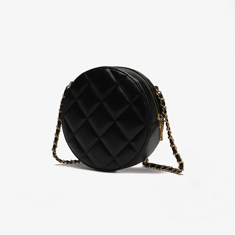 

Women 2021 new Korean Lingge chain bag sidecar bag round women's Bag Fashion Net red small round bag handbag