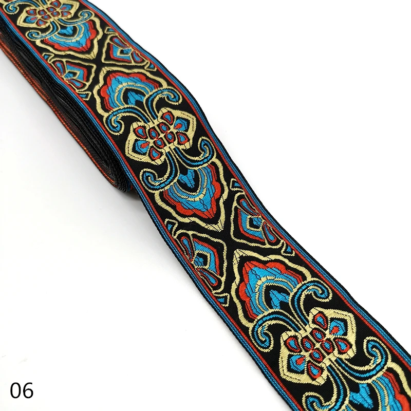 Винтажная Этническая вышитая кружевная лента 3 ярдов 50 мм бохо отделка сделай сам