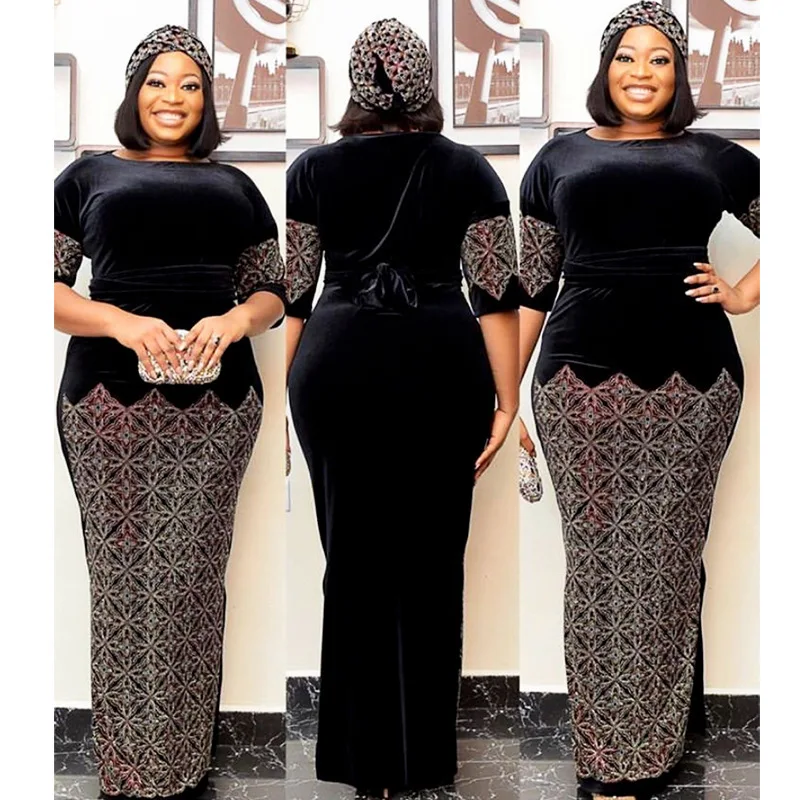 Весна Осень 2021 африканская одежда мусульманское длинное платье макси