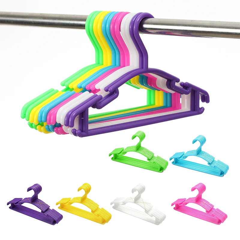 10 шт./лот портативная вешалка для одежды детская одежда малышей пластиковая