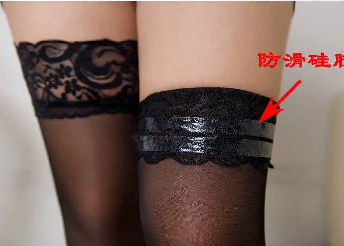 

Silicone anti slip over the knee stockings sexy lace lace lace stockings ultra thin high tube stockings women wholesale