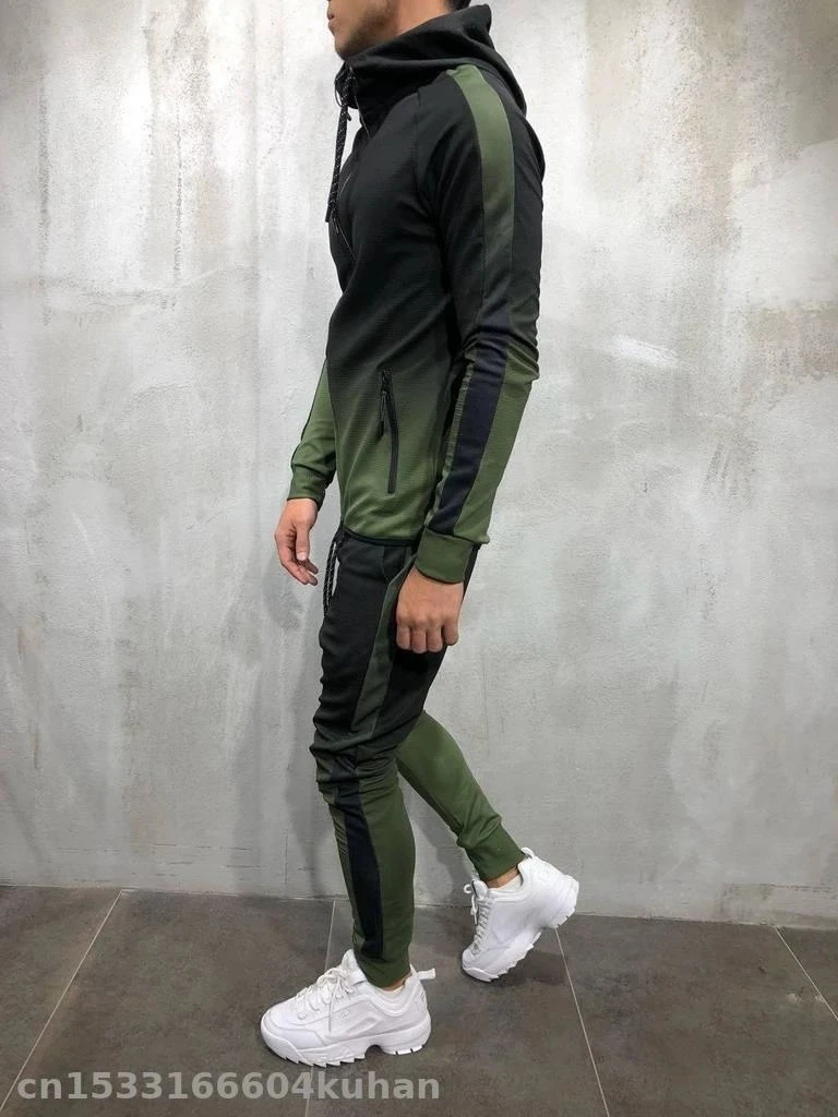 Мужской спортивный костюм для мотокросса черный из двух предметов: куртка и