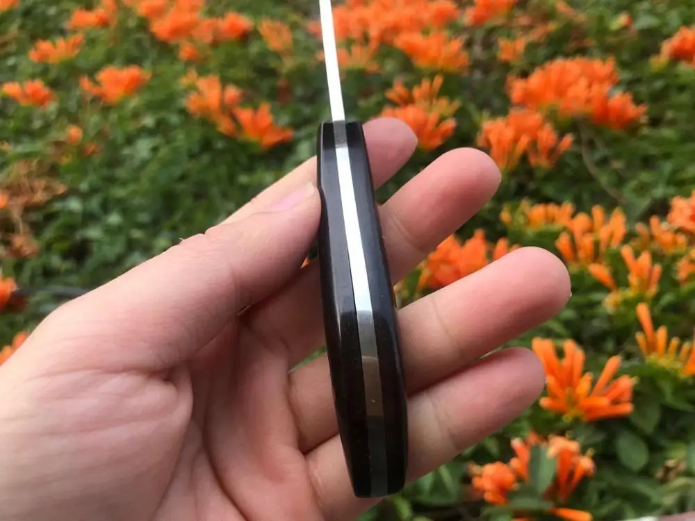 90 слоев Дамасская сталь фиксированный нож ручной работы кованый охотничий 60HRC Ebony