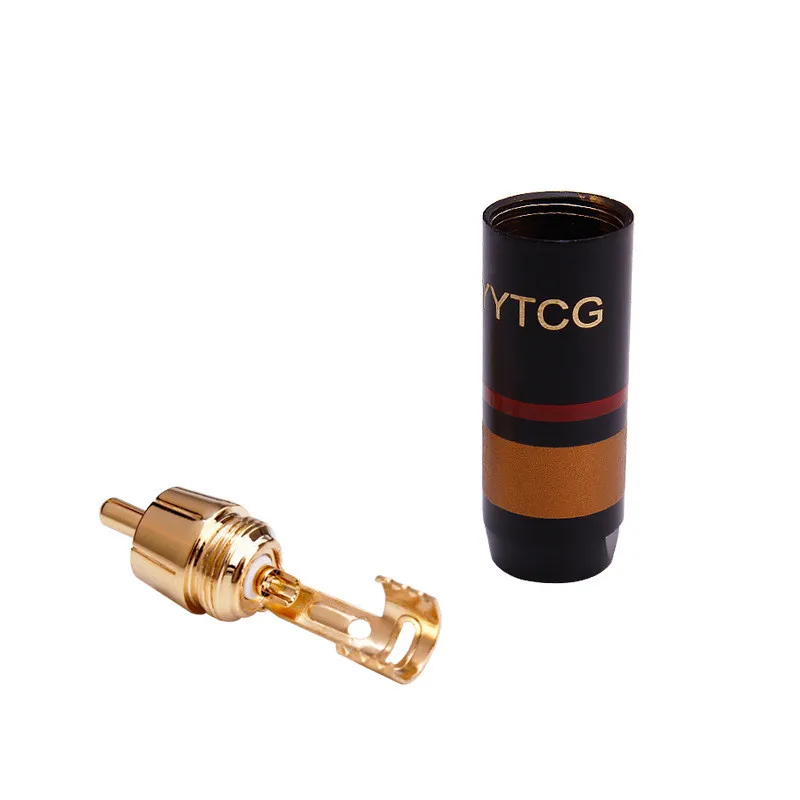 RCA Jack разъем Чистый медный с золотым покрытием аудио кабели Мужской адаптер