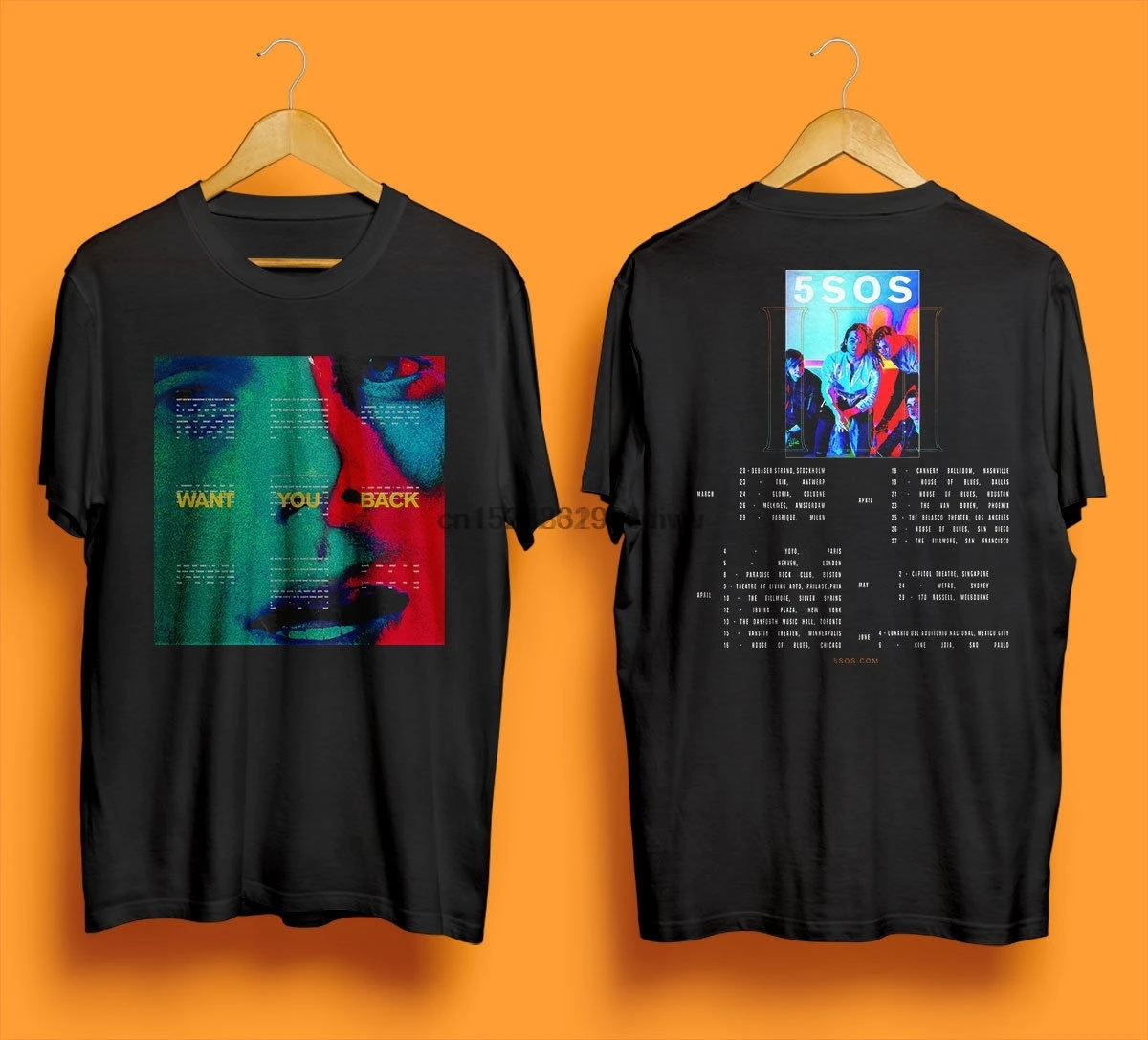 

New 5 Seconds Of Summer Want You Back Shirt 5Sos Logo 2018 Tour Album Tshirt Tee