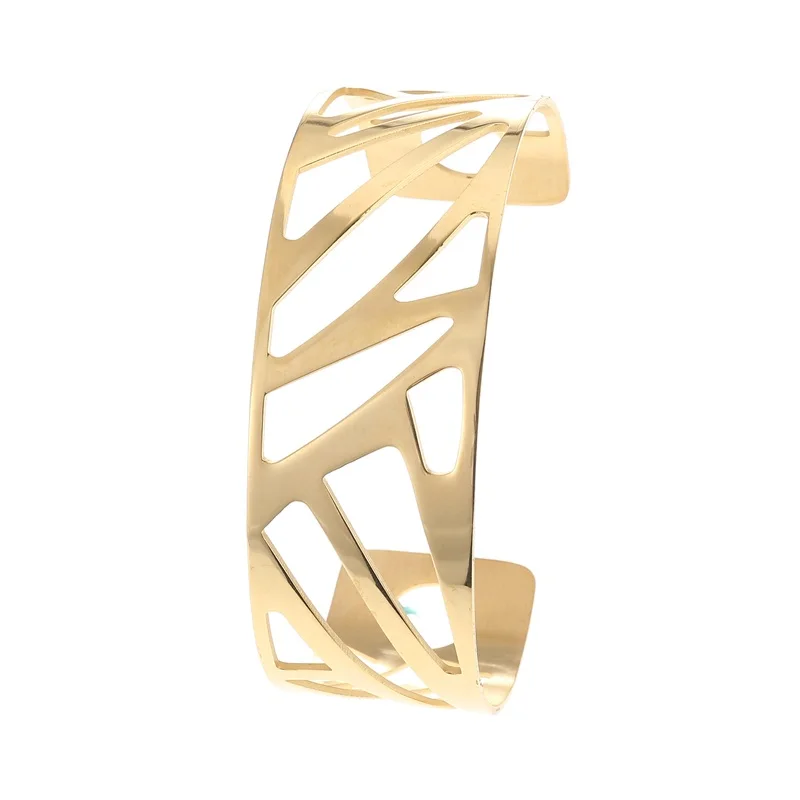 Cremo Wide Arm Cuff Bracelet Manchette Femme Georgette Infinit Gold Bangles Stainless Steel Reversible Leather Pulseira | Украшения и