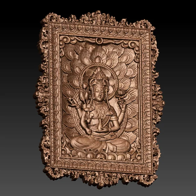Guanyin Bodhisattva STL файл формата 3d модель рельеф для маршрутизатора с ЧПУ 3D принтер Artcam
