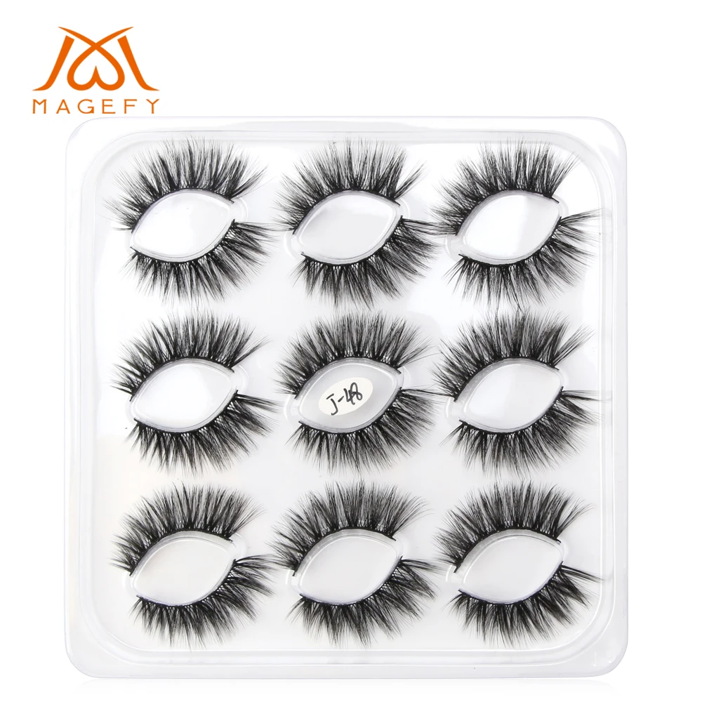 MAGEFY 9 пар ресниц 3d норковые ресницы макияж ручная работа объем без грубости