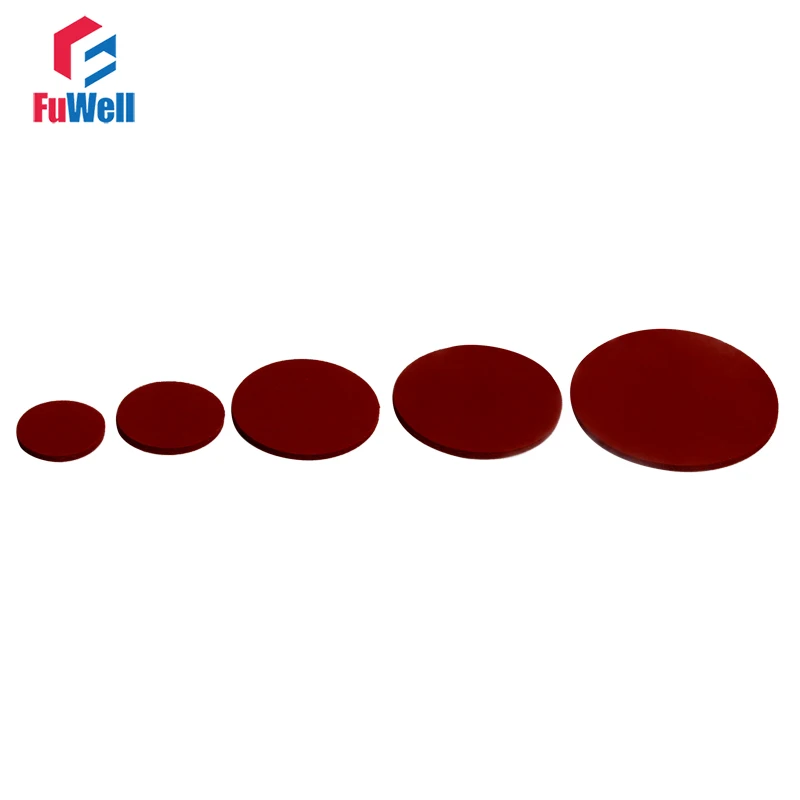 5 шт. красный пены плоская силиконовая прокладка кольцо 1/2/3 мм толщиной 40 ~ 50 OD