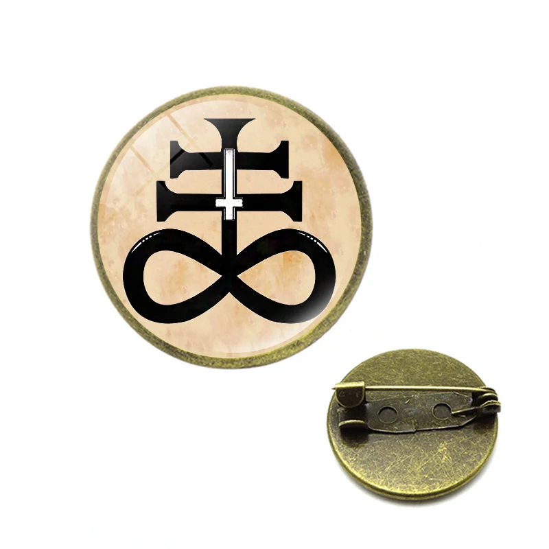 Бримстоун крест Броши Левиафан Крест символ булавки амулет талисман бижутерия