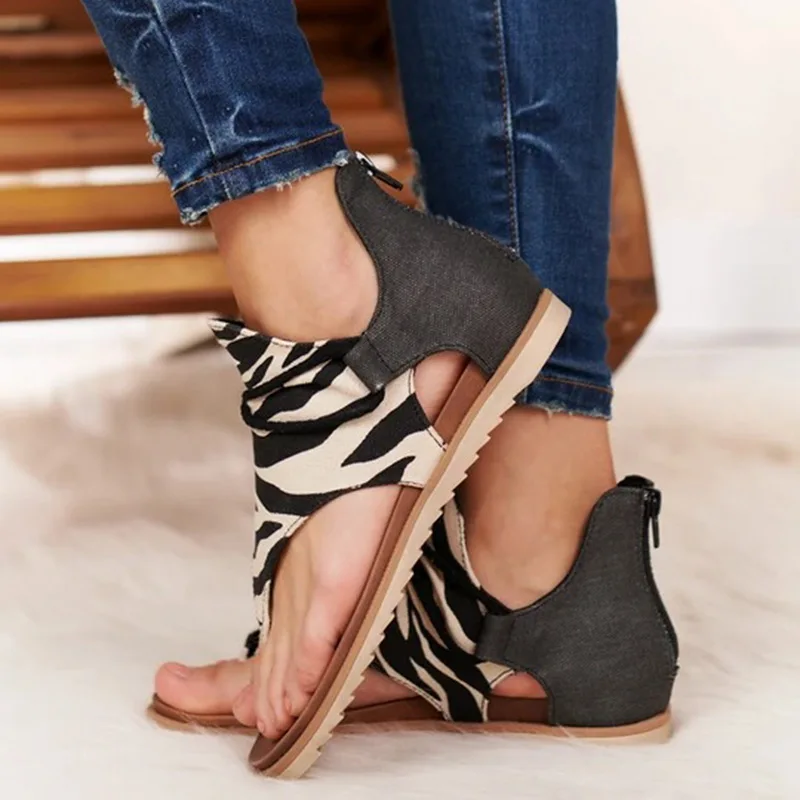 Женские летние сандалии обувь на плоской подошве женская из искусственной кожи