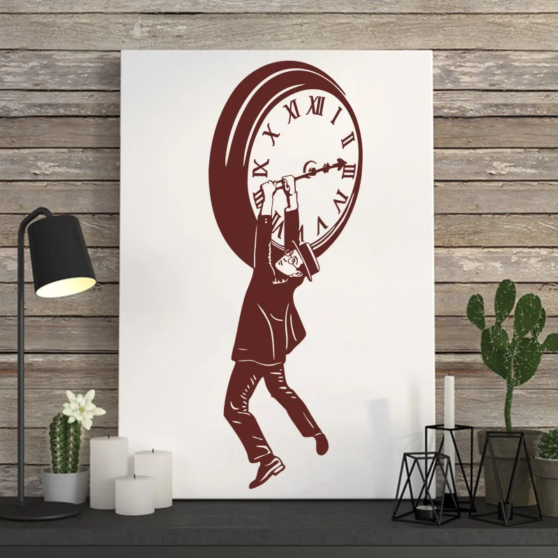 Виниловые наклейки на стену Гарольд Ллойд и Биг-Бен Наклейка для гостиной обои