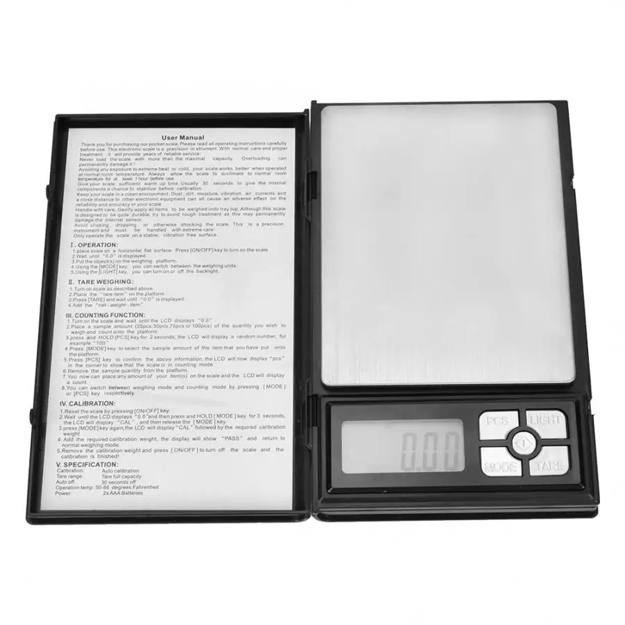 Портативные цифровые весы с ЖК дисплеем для взвешивания драгоценных камней и