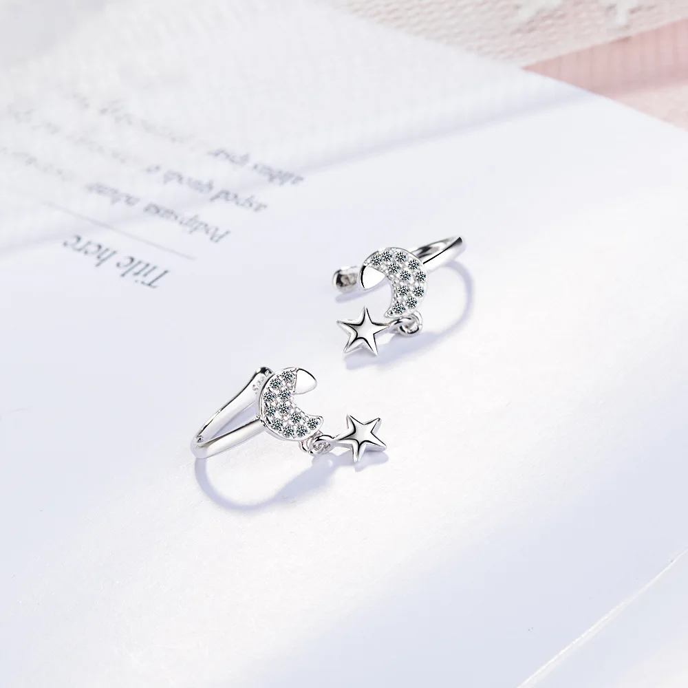 MEETSOFT 925 пробы серебряные антиаллергенные серьги клипсы для женщин модные