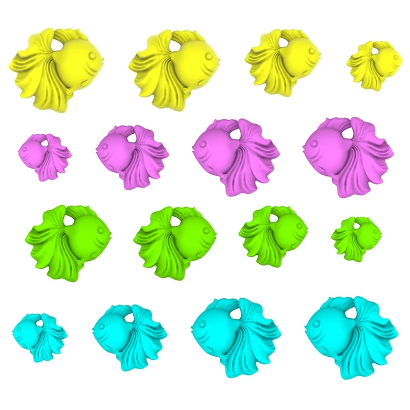 

2021 New DIY Mini Lucky Goldfish Resin Mold Fish Waterscape Fillings Mold Art Craft Tools